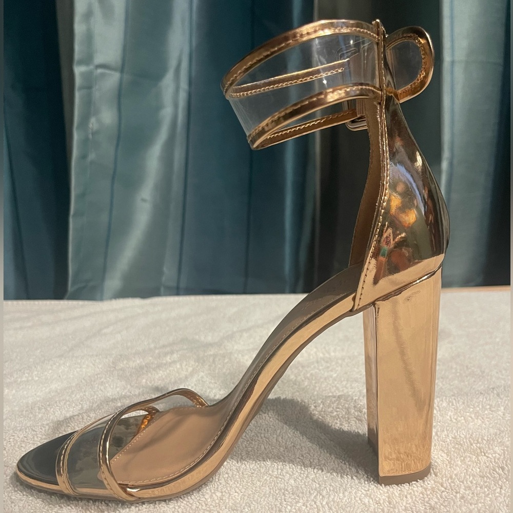 Charlotte Russe Rose Gold Heels Size 7 NIB